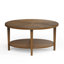 Solid Wood Oval Coffee Table-1347109654