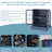 Blue Minimalist Storage Sideboard With Adjustable Shelving, Double Glass Doors, And Gracefully Curved Top, For Living Room Dining Cabinet Vintage Bronze Handles, Solid Wood Legs,-964863452
