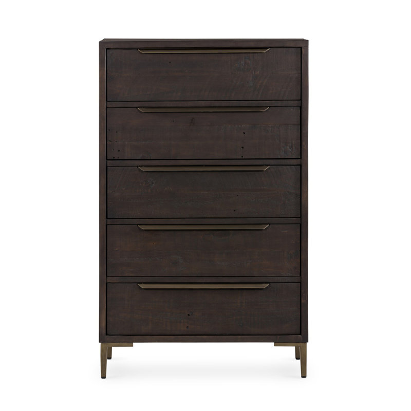 Malverne Wyeth 5 Drawer Dresser-Dark Carbon