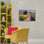 Giclée encadrée «Purple Mountains Village», conception par Annabelle Hall