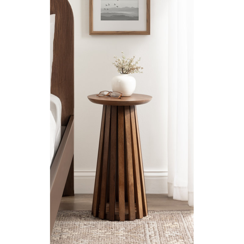Table basse Klarc, Bois brun foncé