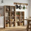Tablette de rangement à 8 cubes avec bord extérieur très épais, cloison de rangement ouverte de 13 pouces, chêne naturel-1814544607