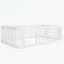 Structure de lit double en bois avec clôture-937712142