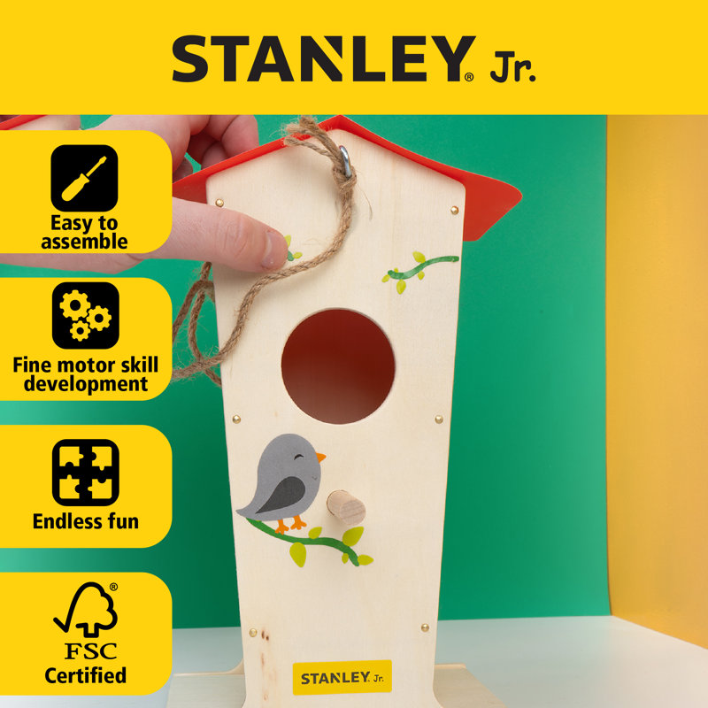 Ensemble de cabane à oiseaux et ensemble d'outils 5 pièces Stanley Jr