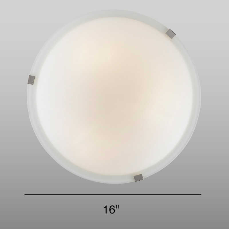 Karratha Glass Flush Mount, Brushed Nickel
