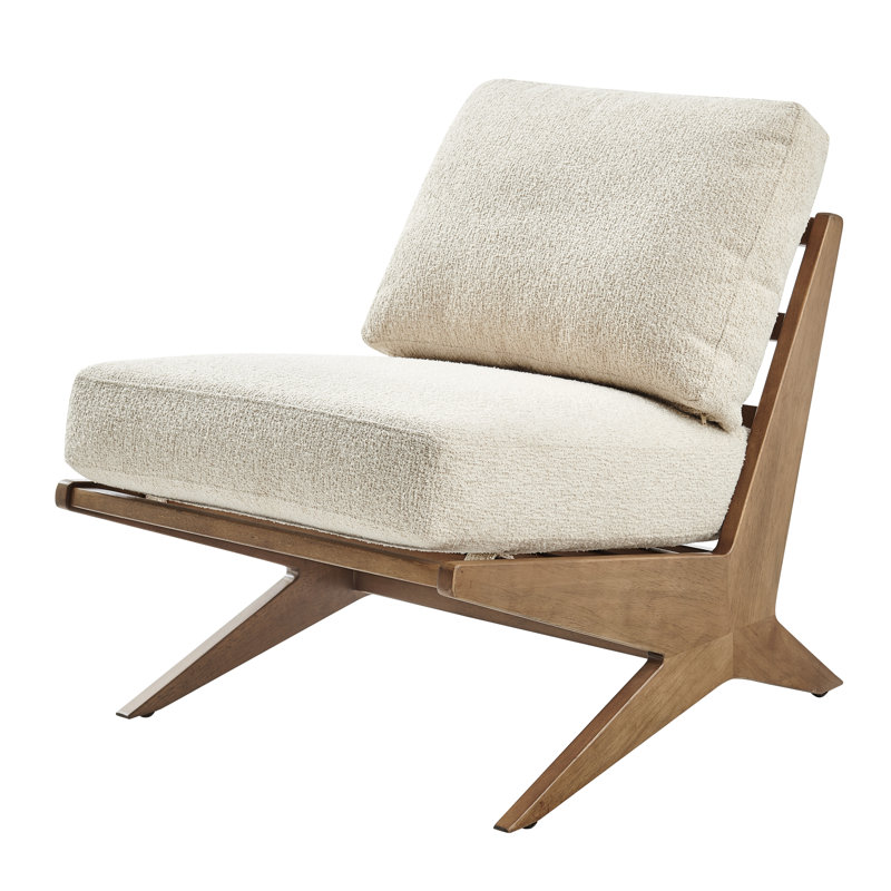 Biridiana Upholstered Accent Chair, Beige Fabric