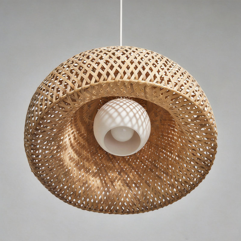 Luminaire suspendu en bambou 18 pouces