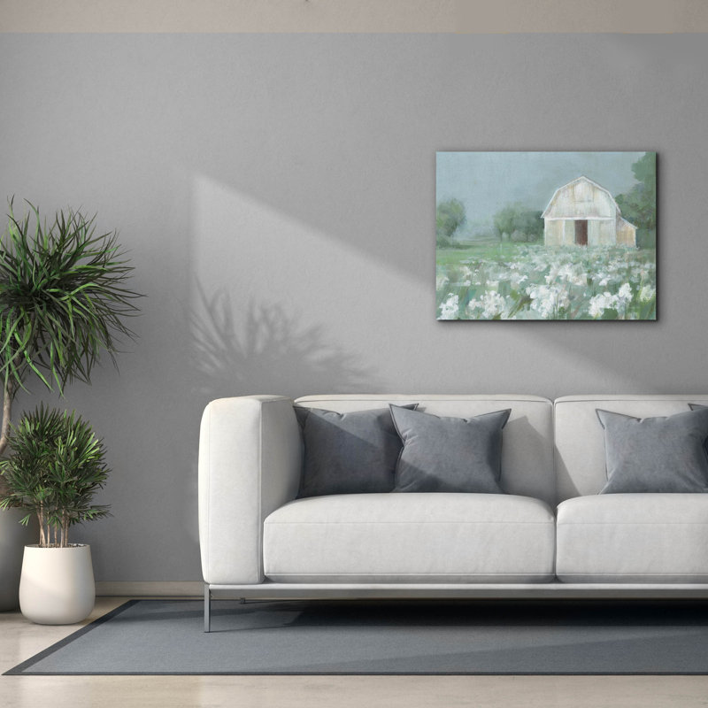  «White Barn Meadow» par Danhui Nai, art mural sur toile