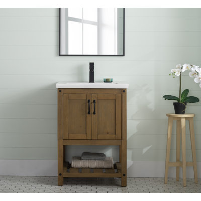 Radstock 24'' Single Bathroom Vanity with Ceramic Top