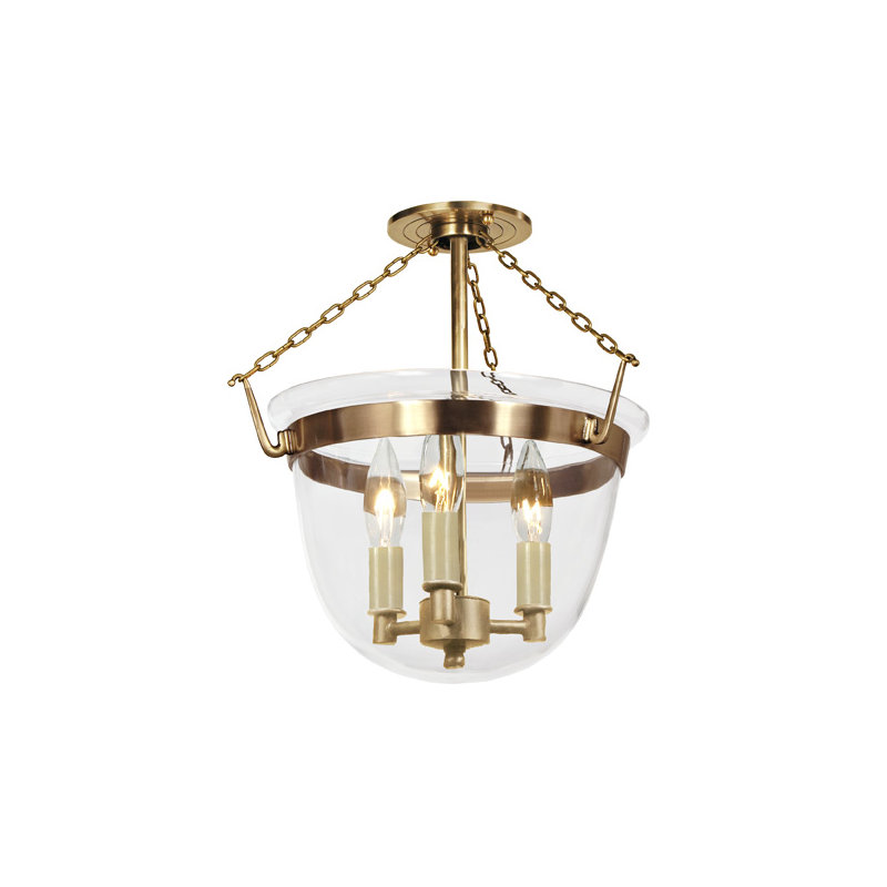 Jaliyah 3 - Light Unique/Statement Pendant, Rubbed brass