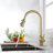 Maxbrass Pull Down Touch Kitchen Faucet-63177523