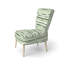 Fauteuil d'appoint de style ferme - Vert et beige Marsh Line, fauteuil d'appoint en velours vert-1901944684
