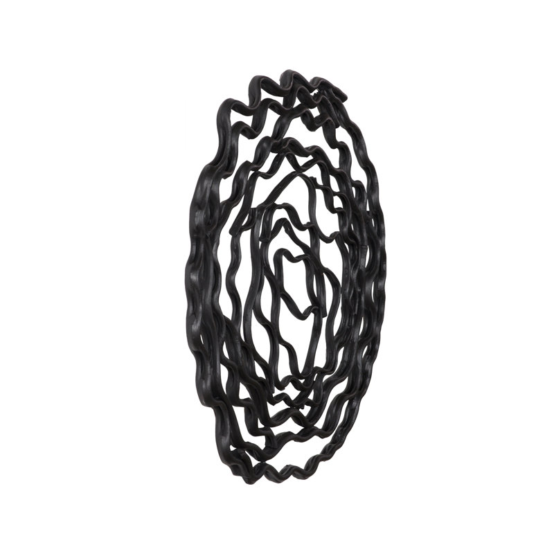 Vine Wall Flower, Large, Black