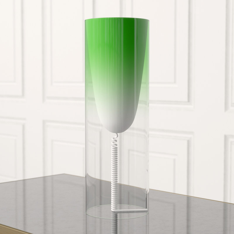 Table Lamp, 21.75" H x 15.5" W x 15.5" D, Green