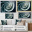 Turquoise coquille spirale de poisson sur toile-97045367-97045363