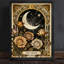 Art mural noir encadré noir «The Moon Tarot» - Art nouveau-1280219183