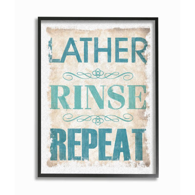 «Lather Rinse Répétition» par Lauren Rader - reproduction d'art textuel
