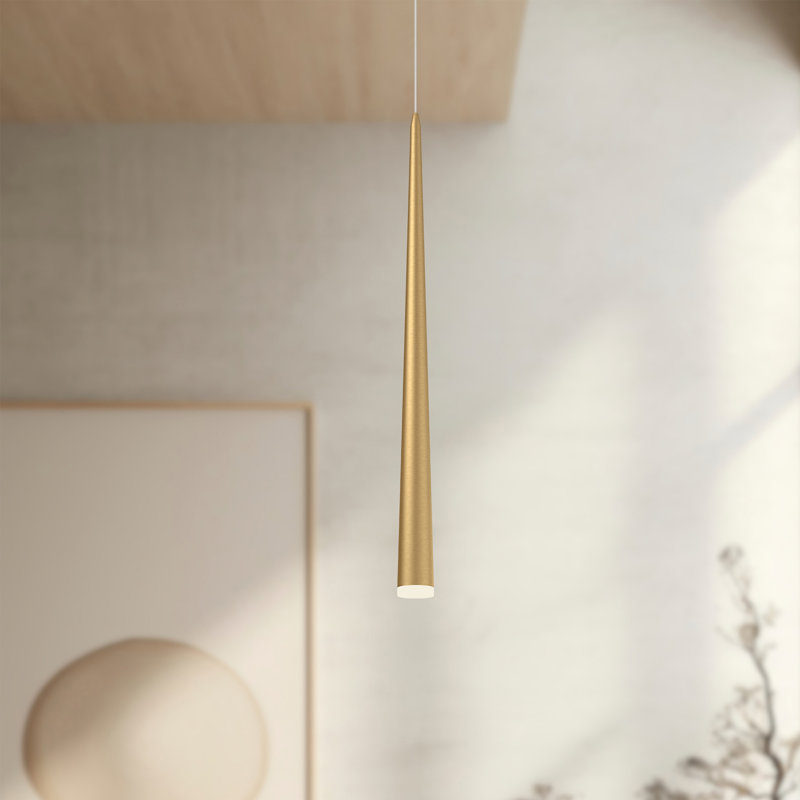 Luminaire suspendu conique à 1 lumière Mina, H 36 po x l 2,75 po x P 2,75 po