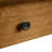 Solid Wood Half Moon Console Table with Drawers, 43 Inch Curved Retro Sofa Table for Entryway, Made of Pine with Roman Legs and Brown Finish-472892200