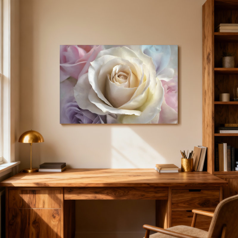 Plantes et fleurs rose pastel à motif floral Z251224084240944298, H 16 po x l 24 po