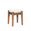 Coiffeuse rétro en bois bohémien avec rangement à 4 tiroirs, prise de charge et tabouret confortable, noyer-1069637964
