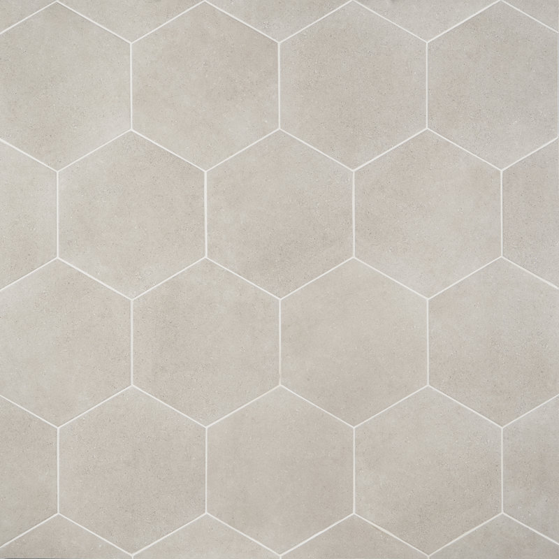 Carreau en porcelaine aspect bois 13 po x 14,5 po Arbor Hex (10,51 pieds carrés / caisse), Taupe