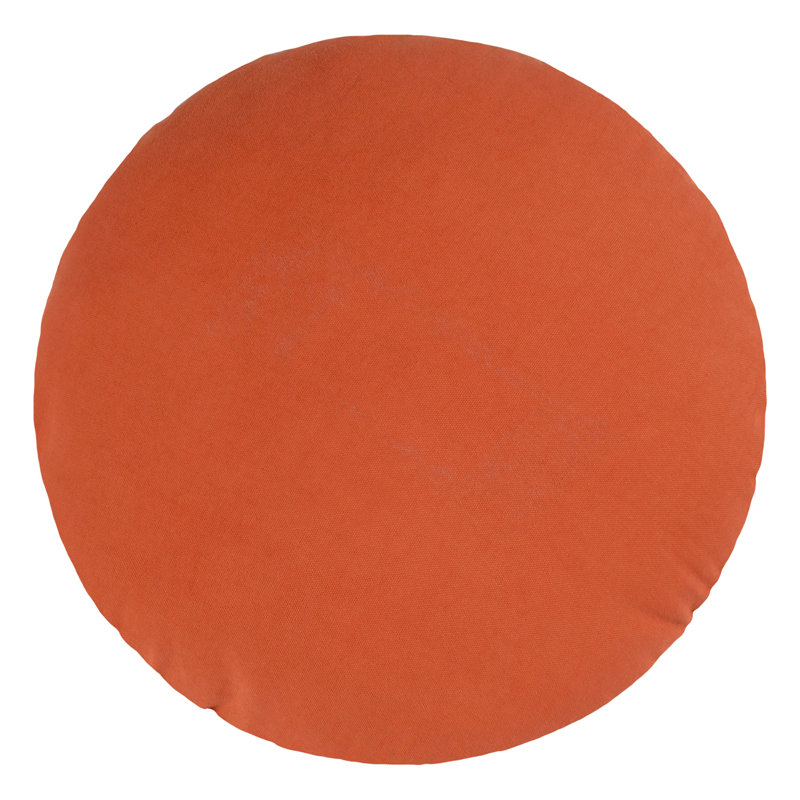 Circular Throw Cushion, Orange/Yellow