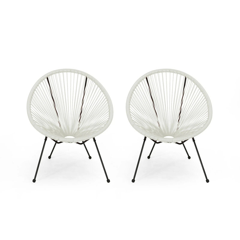 Chaise Anson (ensemble de 2) - Blanc, Blanc