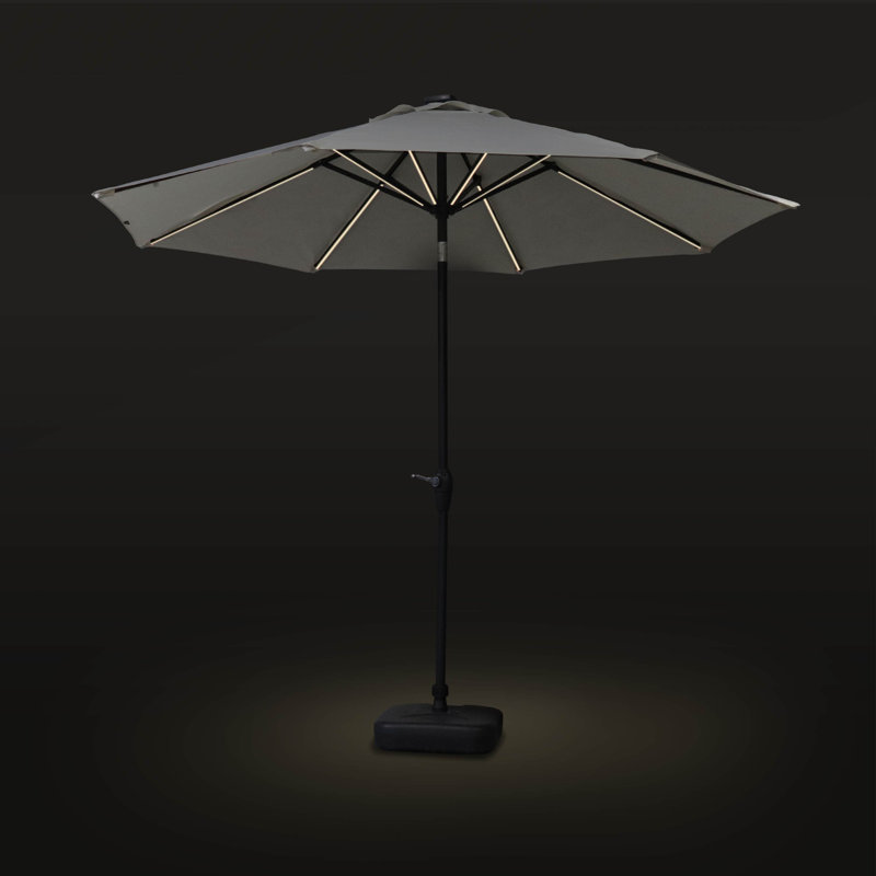 Andre-Lee 265cm Lighted Parasol, Off White