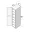 Armoire garde-manger grande l 18 po x P 27 po x H 96 po prête à assembler-126553686