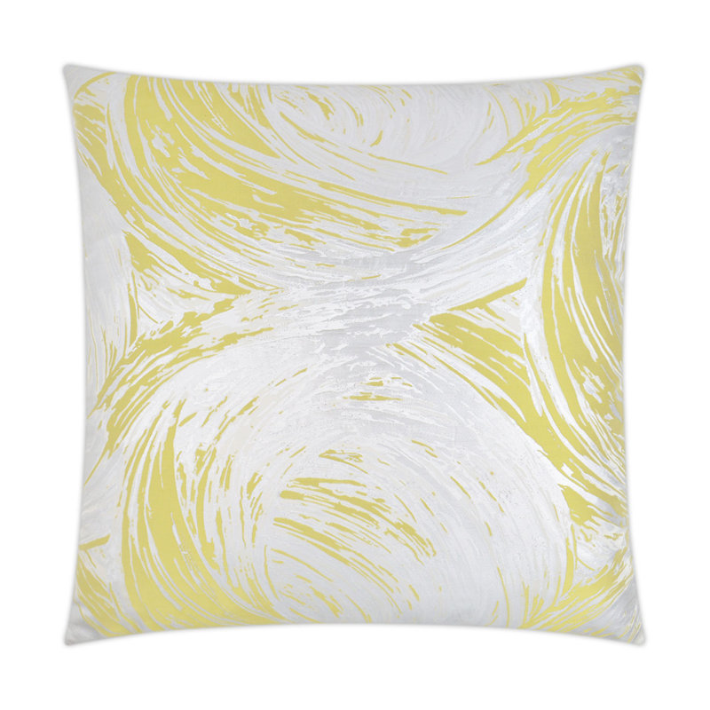 Tornado Pillow Cover & Insert, Square 20", Citron