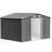 10x8 Ft Metal Foundation Outdoor Shed With Lockable Gate - Protected, All Weather, For Lawn, Gray Weather Pool Supplies Doors, Rust-, Gray, Patio-118823256-118823262