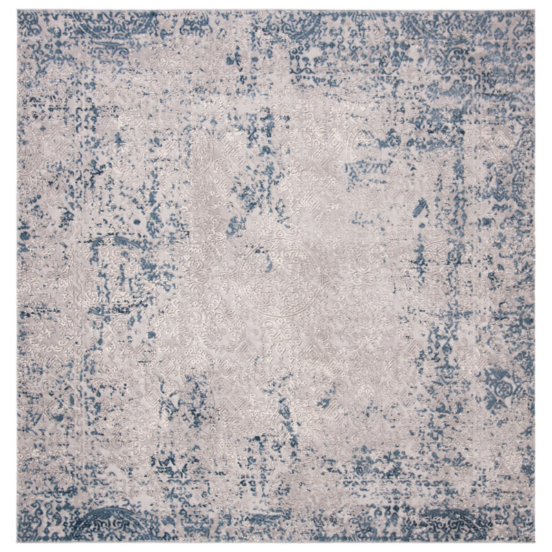 Keyra Performance Abstract Rug, Square 6'7"