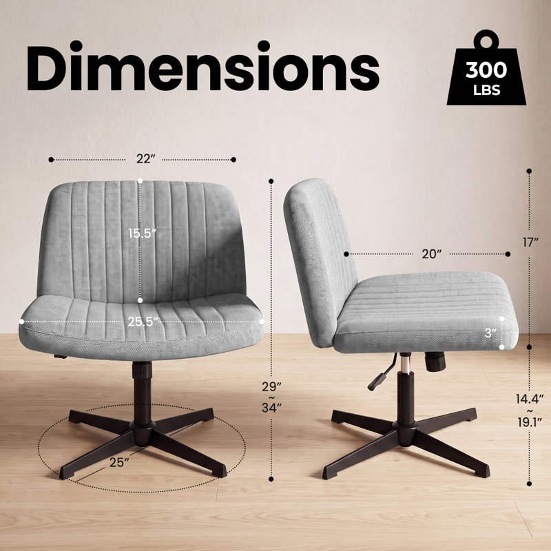 Chaise de bureau Taneha, Gris