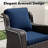 7-Piece Outdoor PE Wicker Patio Conversation Set with Sofas, Chairs, Ottomans, Side Table & Blue Cushions-1354125735