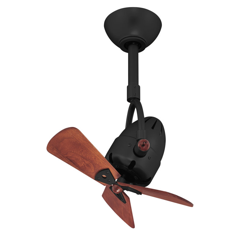 Diane Downrod Ceiling Fan, Matte Black