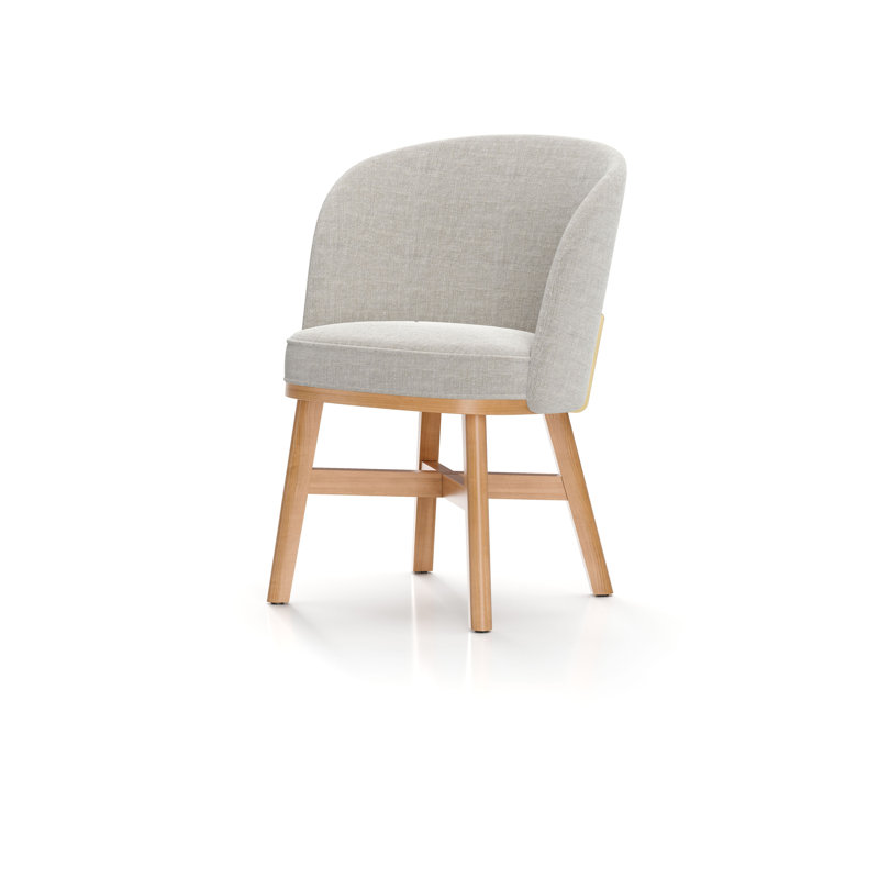 Mr B Upholstered Arm Chair, L493 Sanfor Natural 0023, Natural Oak