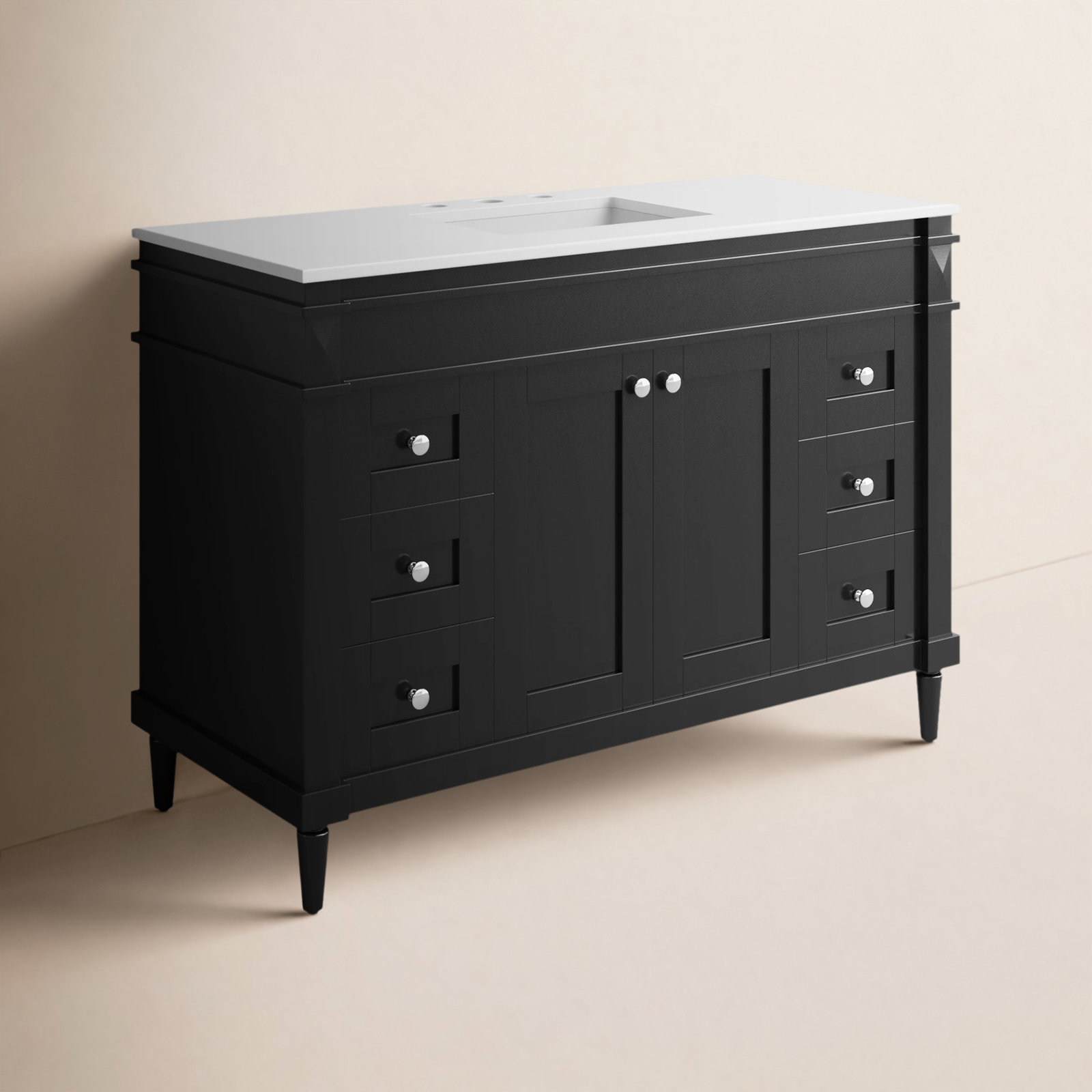 Readington 48'' Single Bathroom Vanity, Black