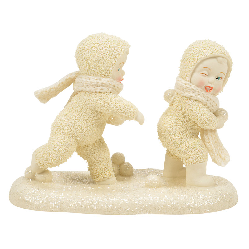 Figurine Snowbabies Snow Fun Snowball Fight 3,94 pouces
