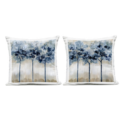 Ensemble de coussins d'extérieur 2 pièces Dappled Tree Impressions, design par Nan