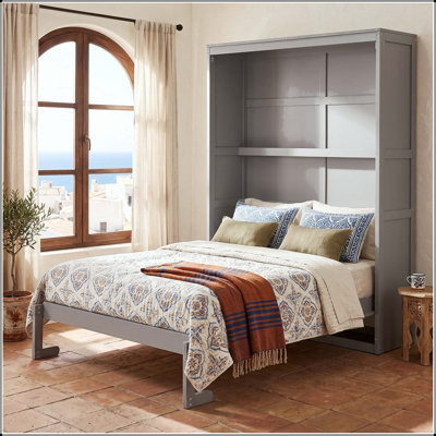 Full Size Murphy Bed with Shelves