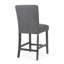  Ensemble de 2 tabourets de comptoir modernes avec dossier capitonné, siège rembourré rembourré, pieds en bois massif, design élégant pour îlot de cuisine, bar ou salle à manger, gris foncé-1196462950