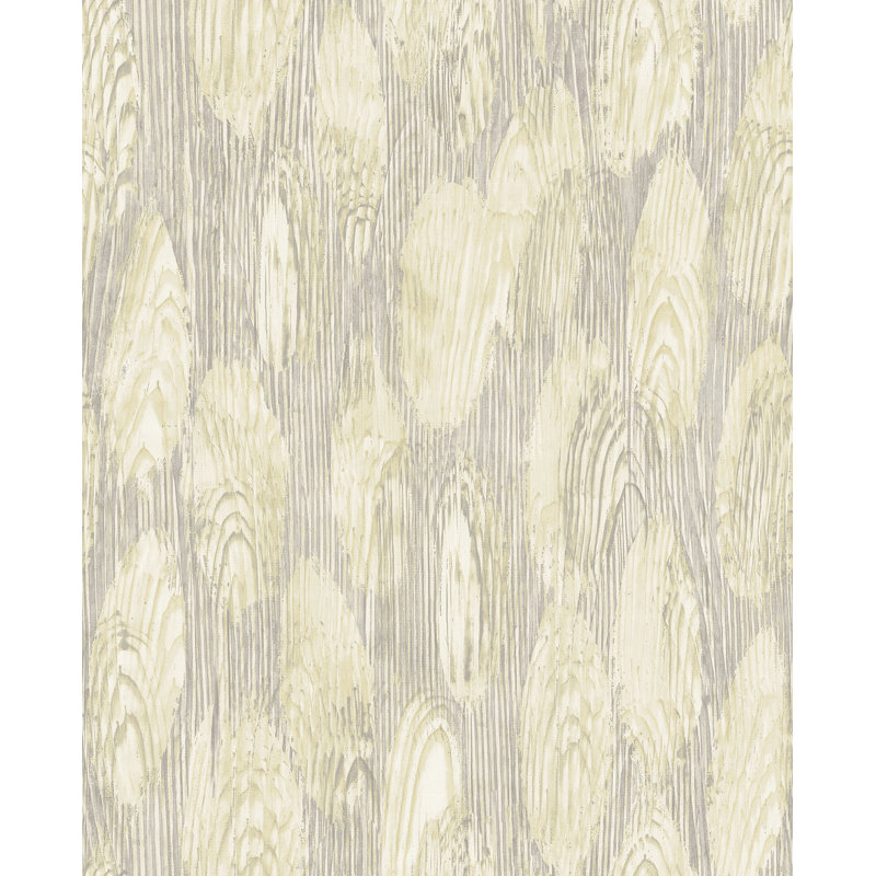Rouleau de papier peint L 33 pi x l 21 po Ellerbe, Jaune clair