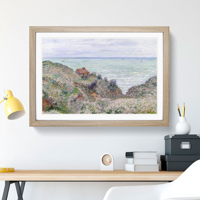 Cabin of the Customs Watch by Claude Monet - Picture Frame Painting, Oak Framed, 36cm H x 48cm W x 2cm D