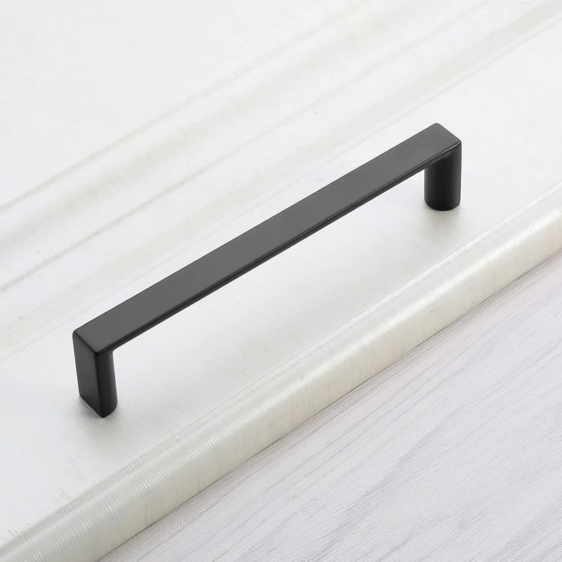 Paquet de 10 poignées d'armoire noires mates de 5 pouces (128 mm) au centre - Poignées de tiroir modernes en alliage de zinc pour la cuisine, la salle de bain et les meubles