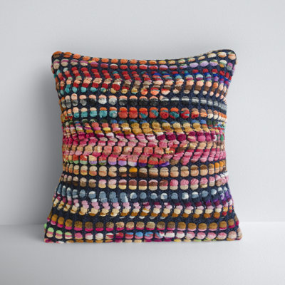 Kennamer Handmade Multicolor Striped Throw Pillow
