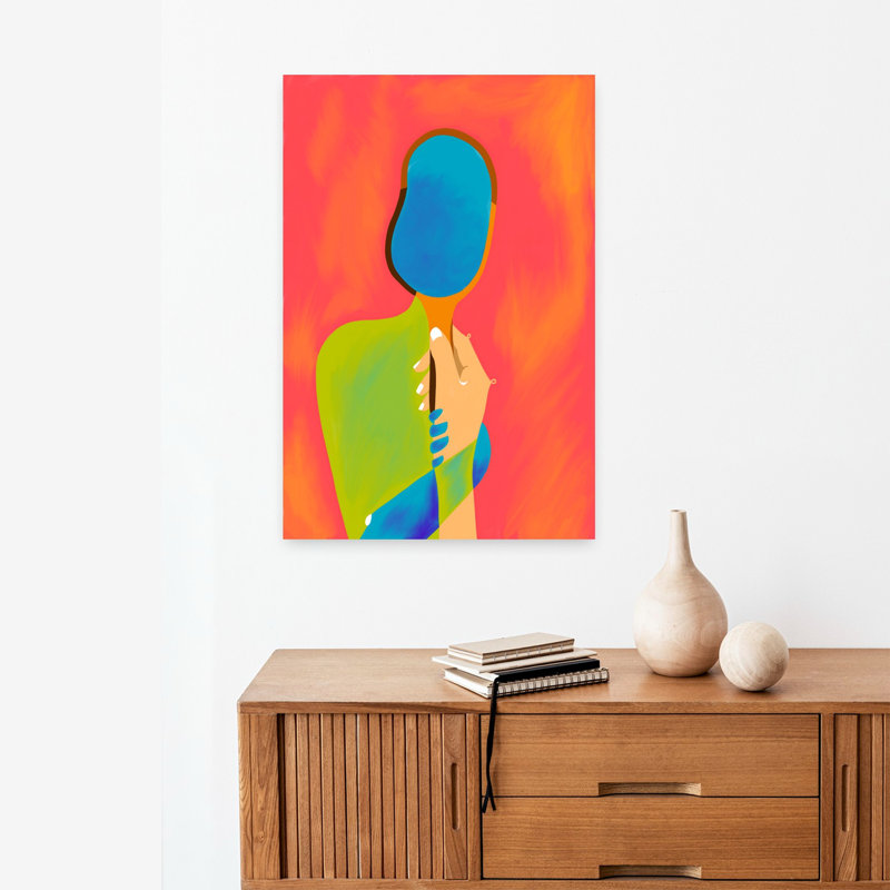 Art contemporain contemporain abstrait, H 24 po x l 16 po