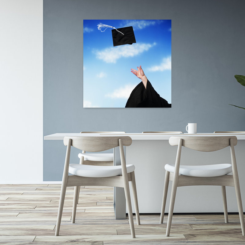 1990S Graduate Tossing Mortarboard Hat Into Air Classic Retro Vintage Wall Art, H 32 po x l 32 po