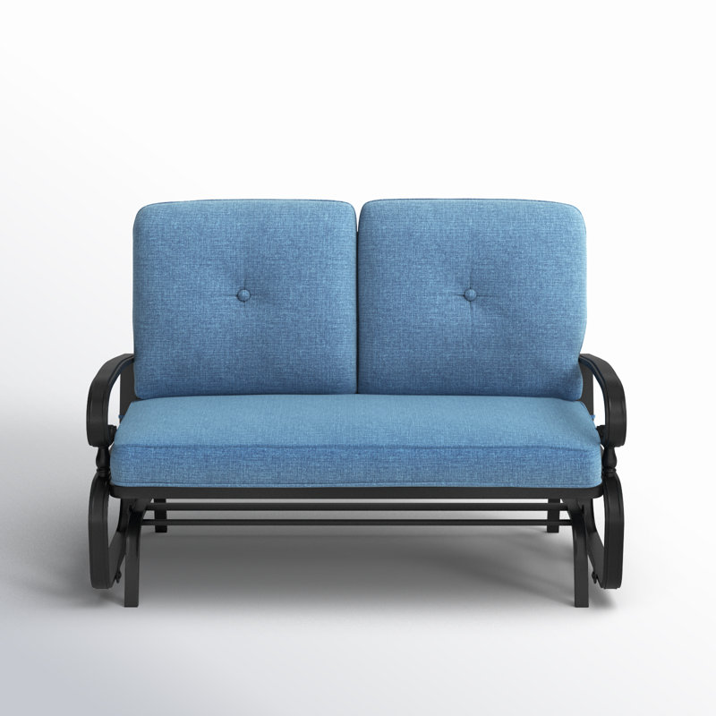 Adalet Steel Outdoor Glider, Blue