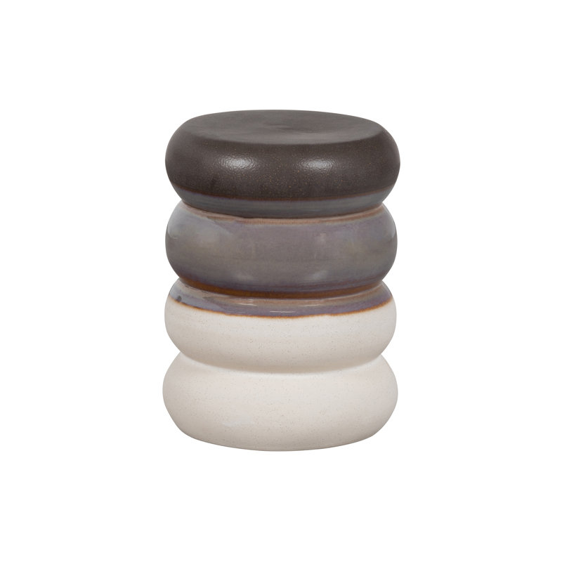 Ferran Bulb Side table Ceramics melange 44x34Øcm, Grey